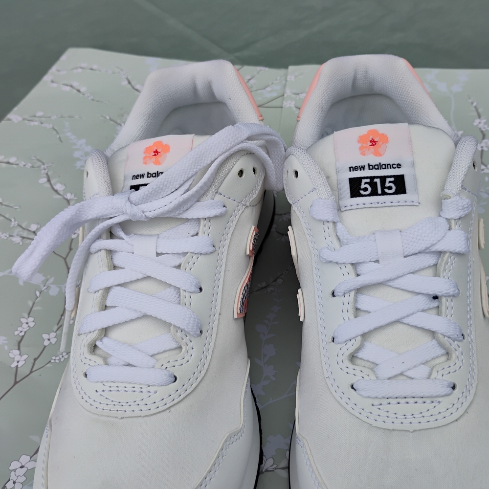 New Balance White and Pink Athletic Shoes